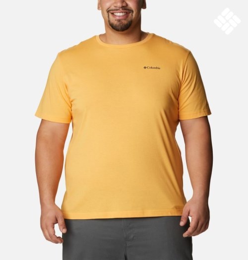 Men's Columbia Thistletown Hills Short Sleeve T Shirts Mango | Plus Size CA-D4058